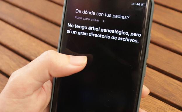 La respuesta de Siri si le preguntan de dónde son sus padres. 