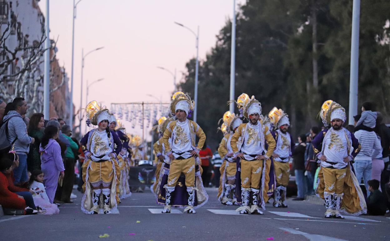 Themba durante el desfile del último carnaval en Don Benito. 