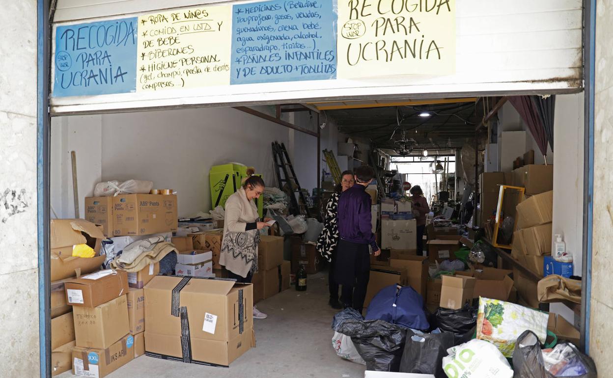 La calle Don Llorente, punto de solidaridad con Ucrania