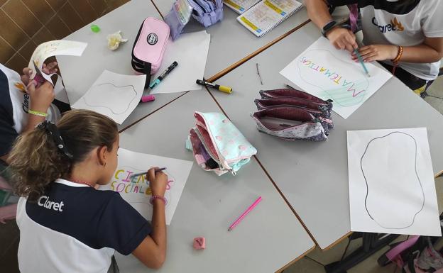 Primer día de curso en el colegio Claret. 