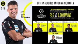Gil Manzano arbitra esta noche el PSG-Borussia Dortmund de Champions League