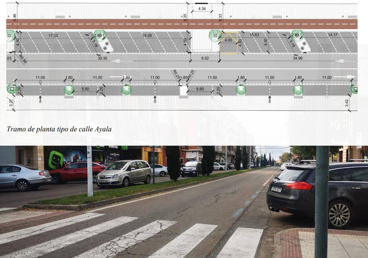 Aceras más anchas, doble sentido y carril bici en la 'nueva' calle Ayala