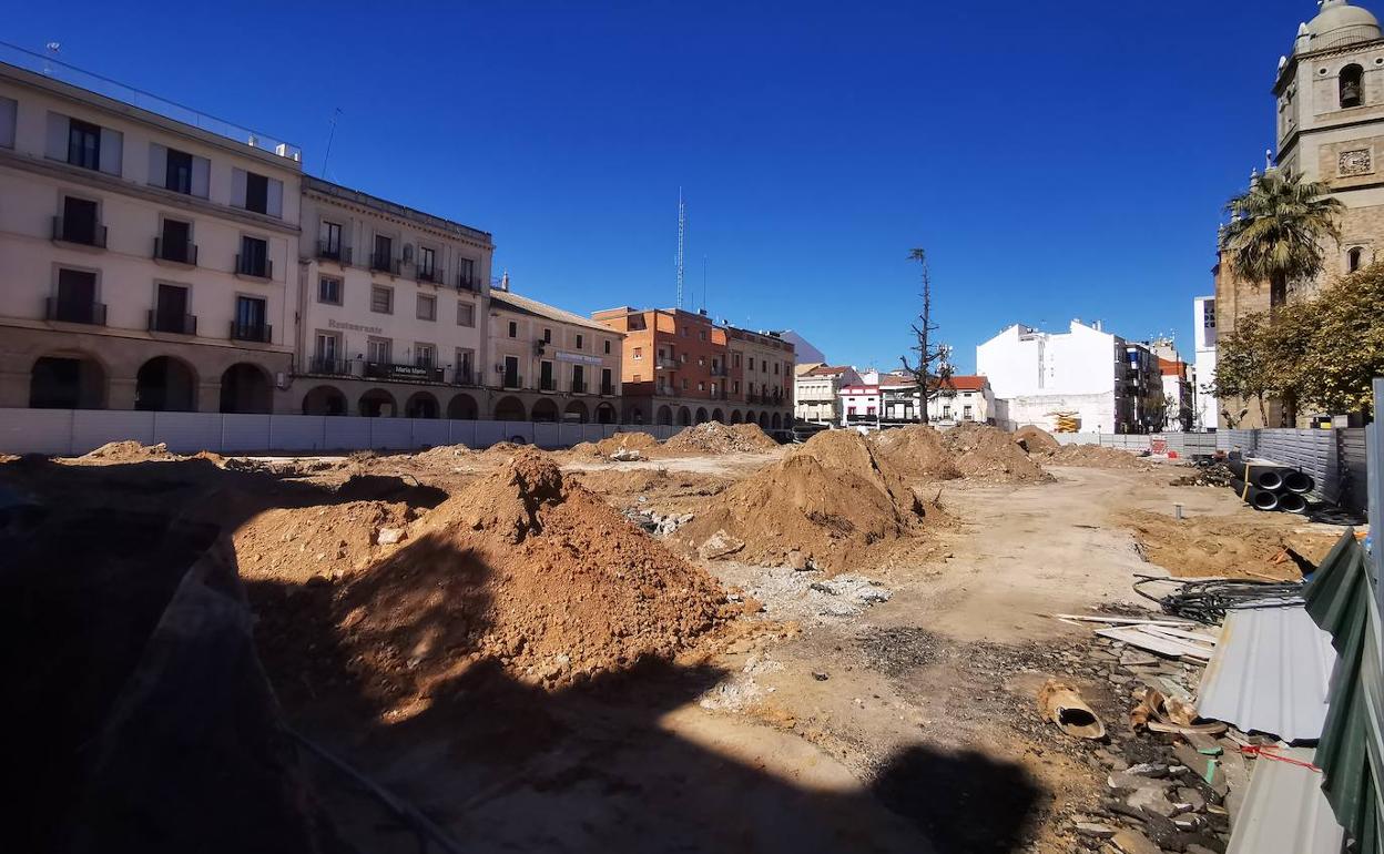 Estado actual de las obras en la plaza de España. 