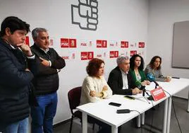 Momento de la rueda de prensa celebrada esta mañana.