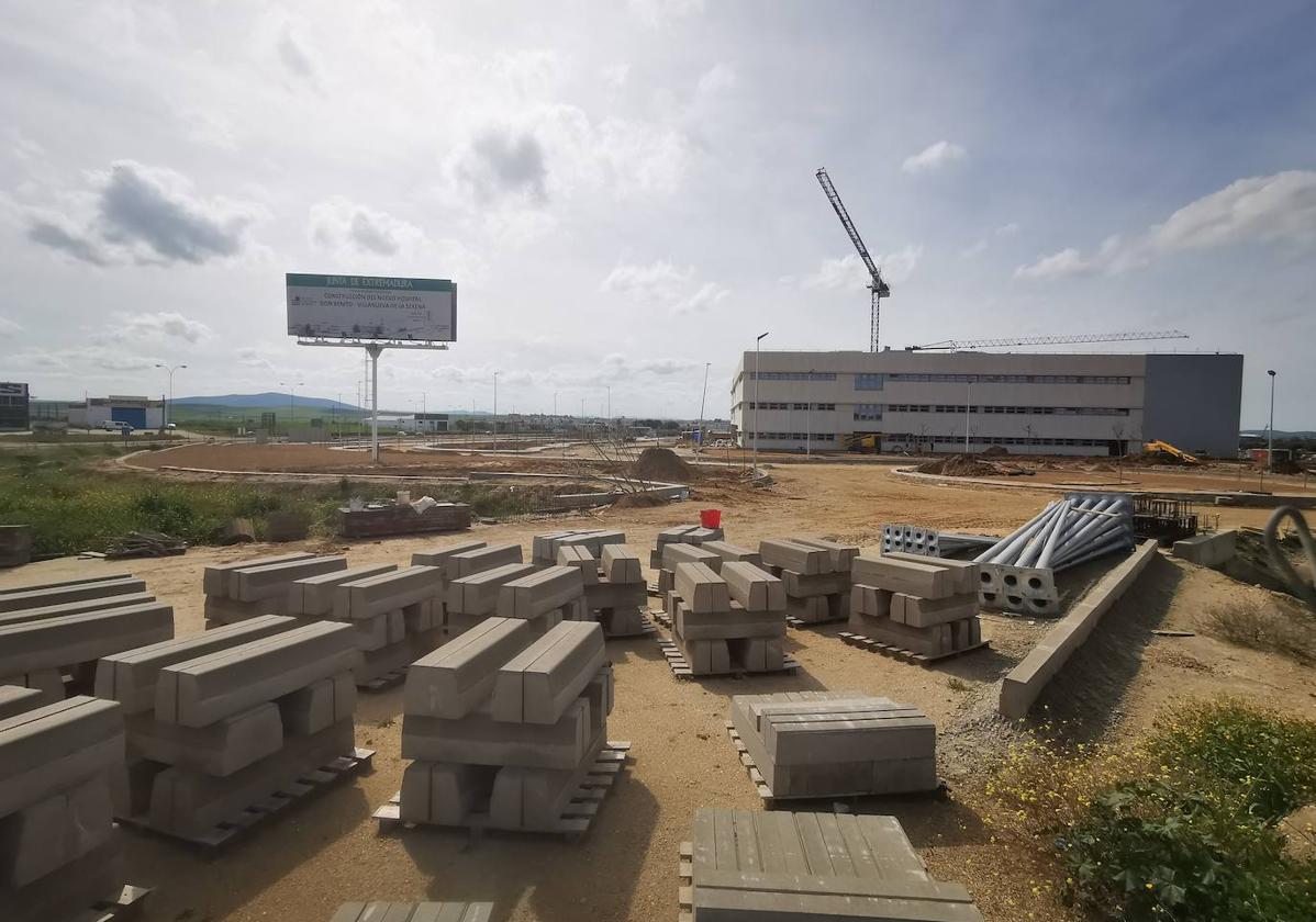 Estado actual de las obras del primer módulo del hospital Don Benito-Villanueva.