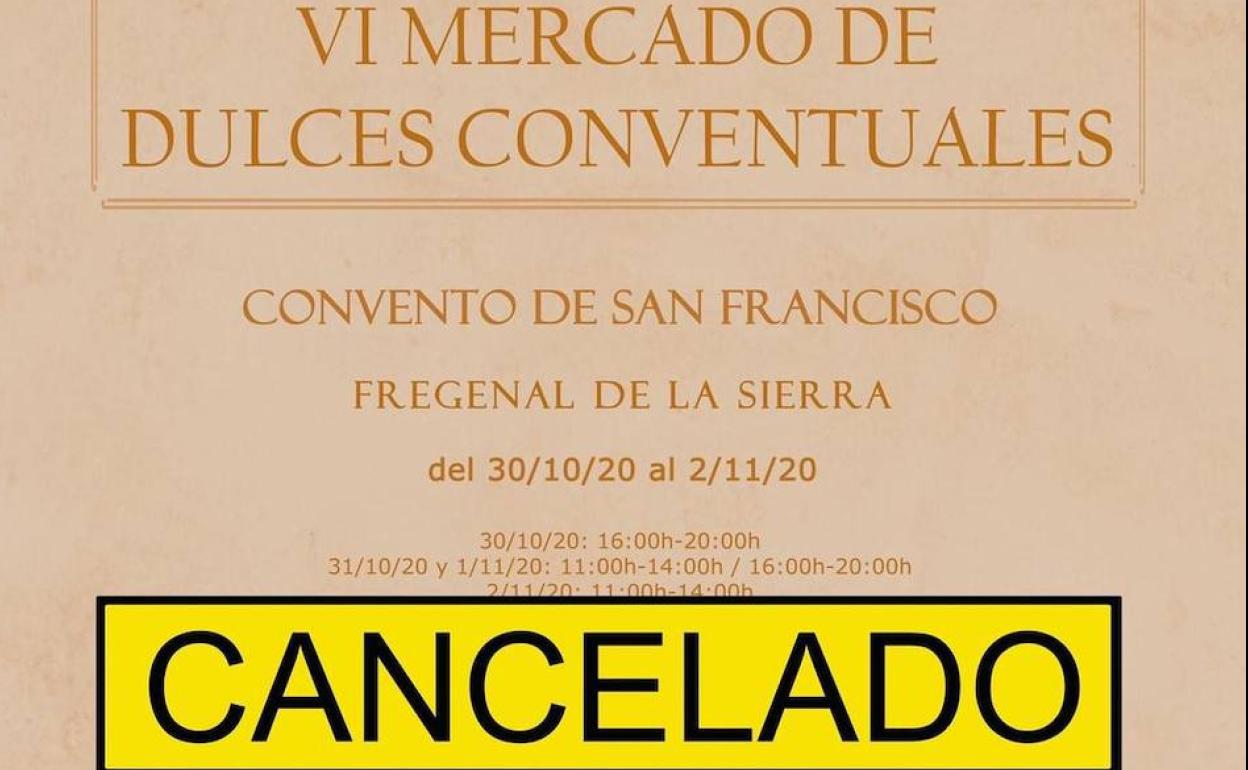 Cancelado el mercado de dulces conventuales