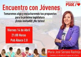 Los socialistas de Fregenal convocan un acto con los jóvenes en el Pub Ábaco