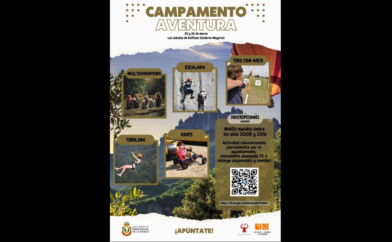Abiertas las inscripciones para participar en el Campamento Aventura en las Cabañas de Búffalos