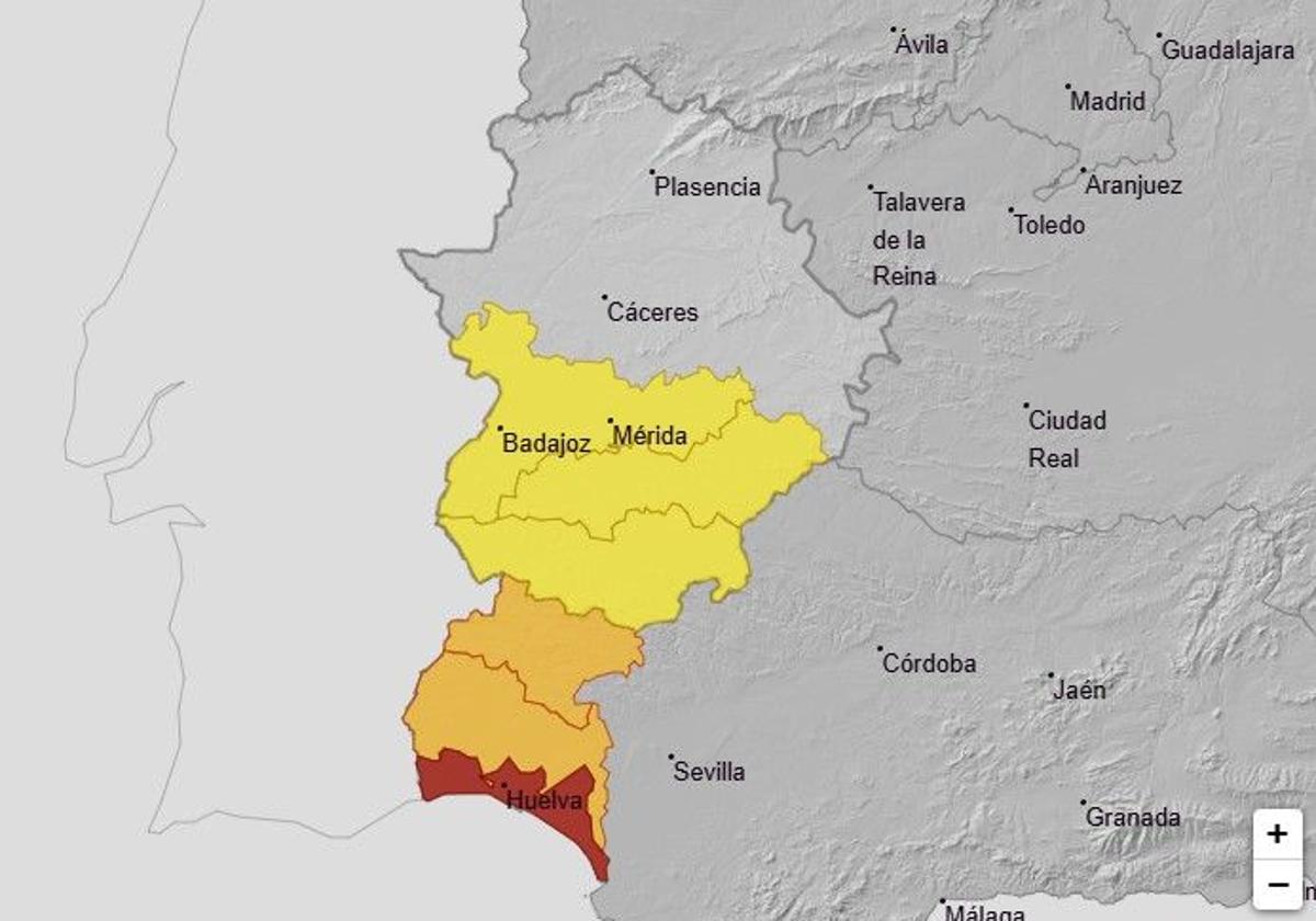 Sigue la alerta por lluvias en la provincia pacense