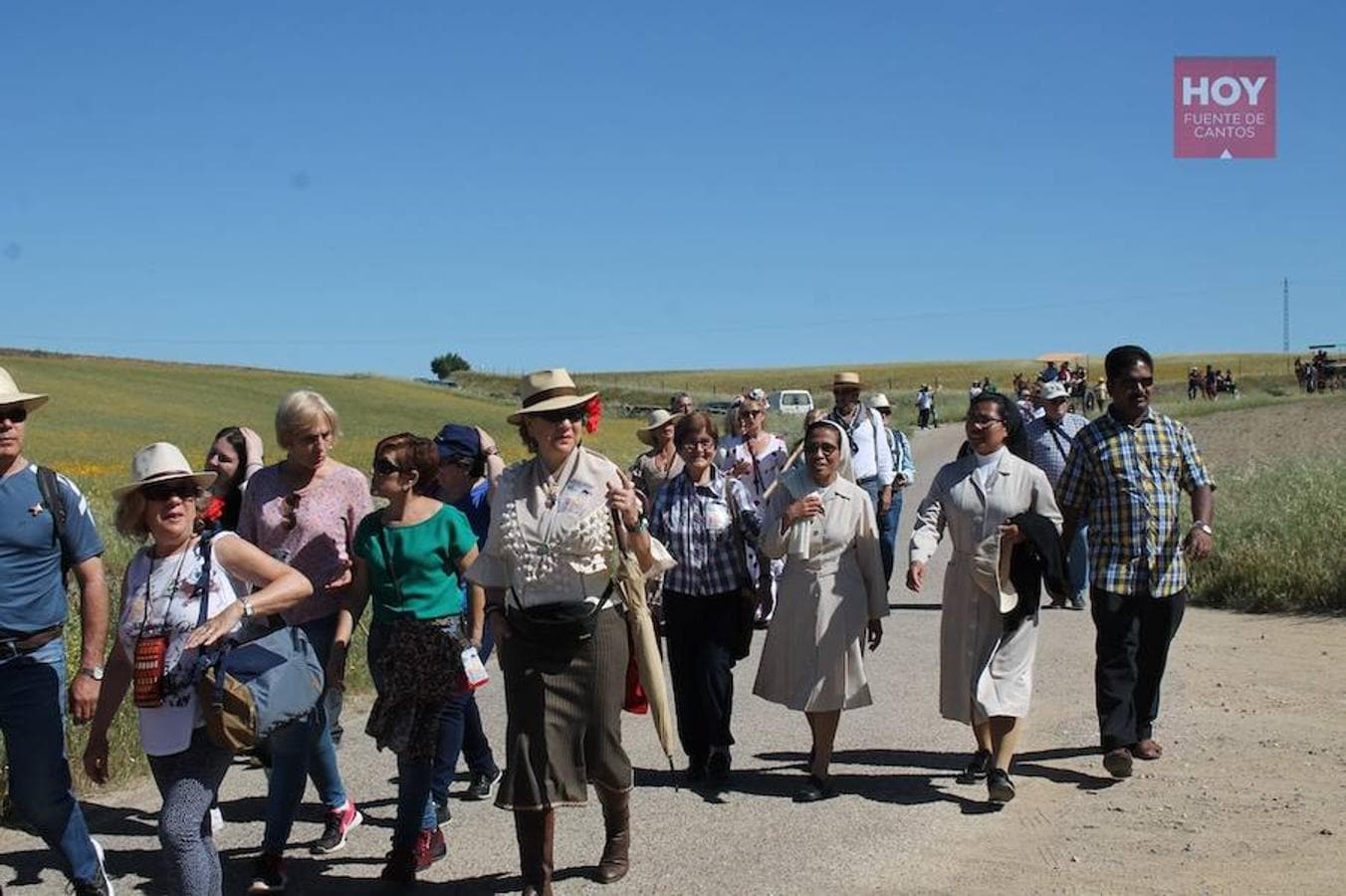Cientos de romeros partieron ayer en este caminar, en una jornada en las que les acompañó el buen tiempo