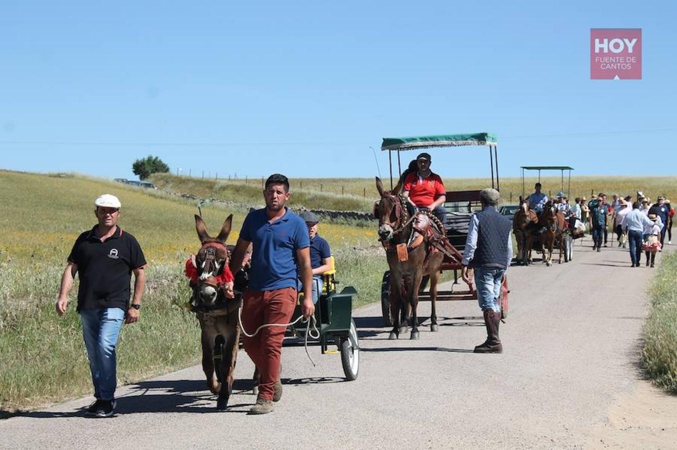 Cientos de romeros partieron ayer en este caminar, en una jornada en las que les acompañó el buen tiempo