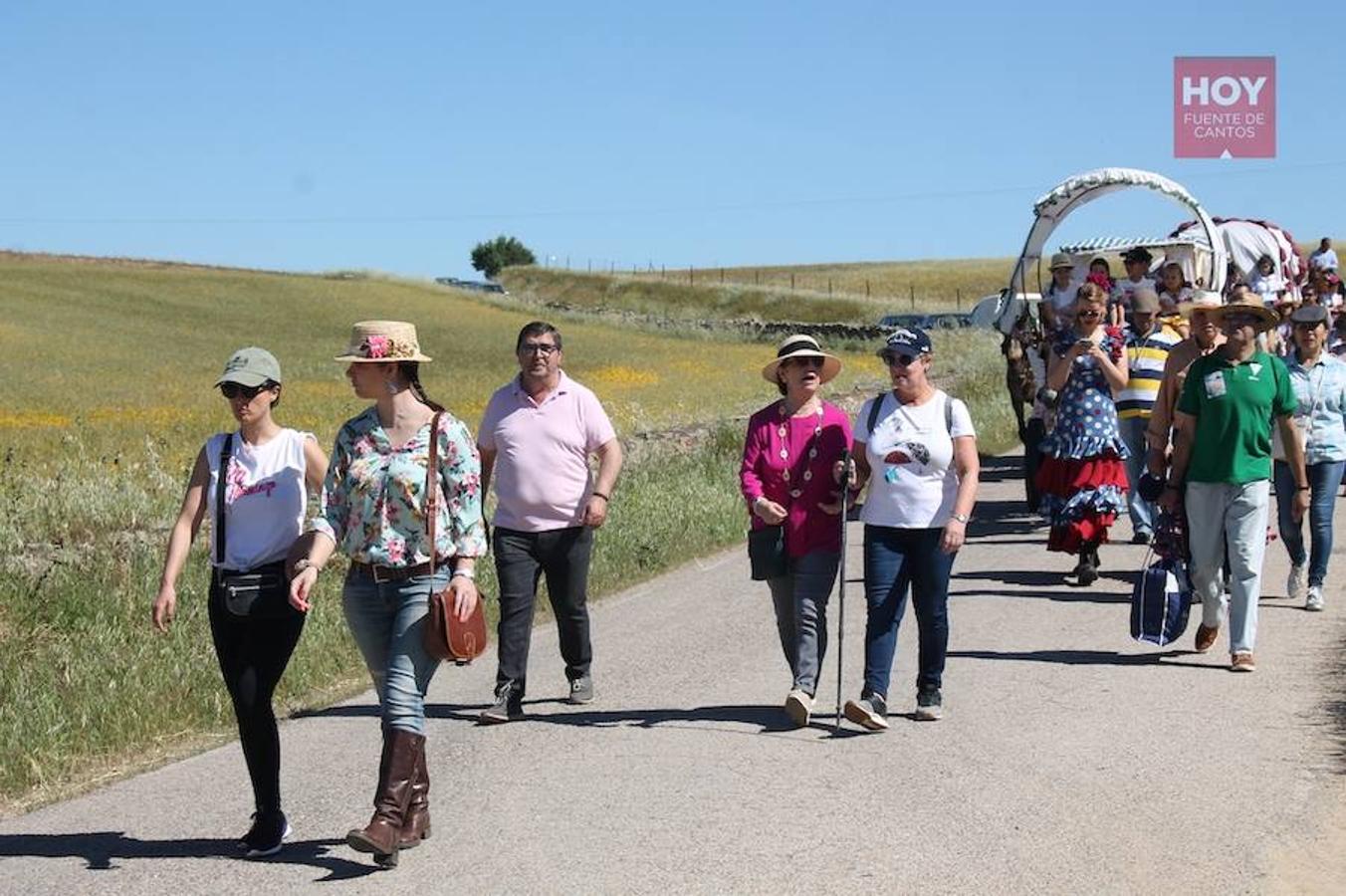 Cientos de romeros partieron ayer en este caminar, en una jornada en las que les acompañó el buen tiempo