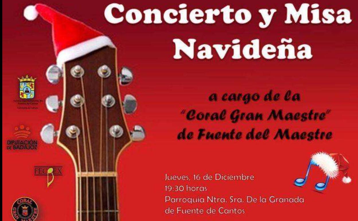Cartel del concierto y la misa de Navidad 