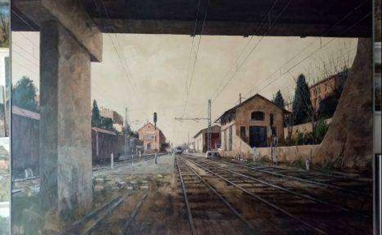 Autovías', obra ganadora del certamen de pintura Francisco de Zurbarán 2021
