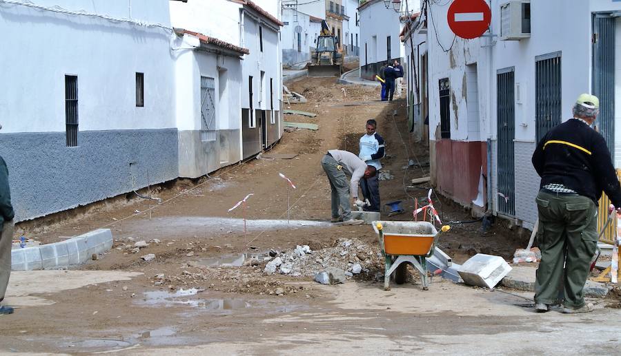 Obras en la calle San Juan. 