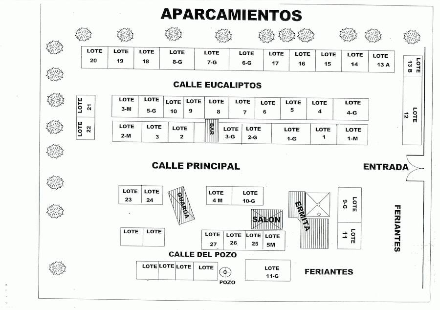 El sorteo marca la ubicación de las 190 casetas inscritas en tiempo en la romería