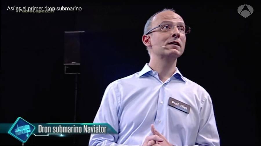 Francisco Javier Díez presenta su Naviator en el programa El Hormiguero