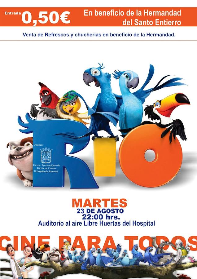Este martes se proyecta Rio en el cine de verano