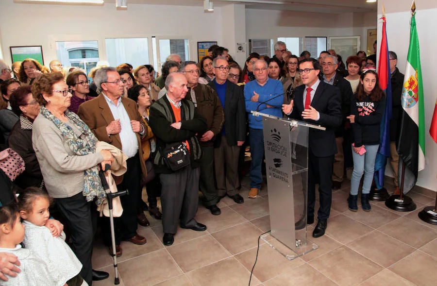 Intervención del presidente de Diputación de Badajoz, Miguel Ángel Gallardo, ante la expectación del público asistente.