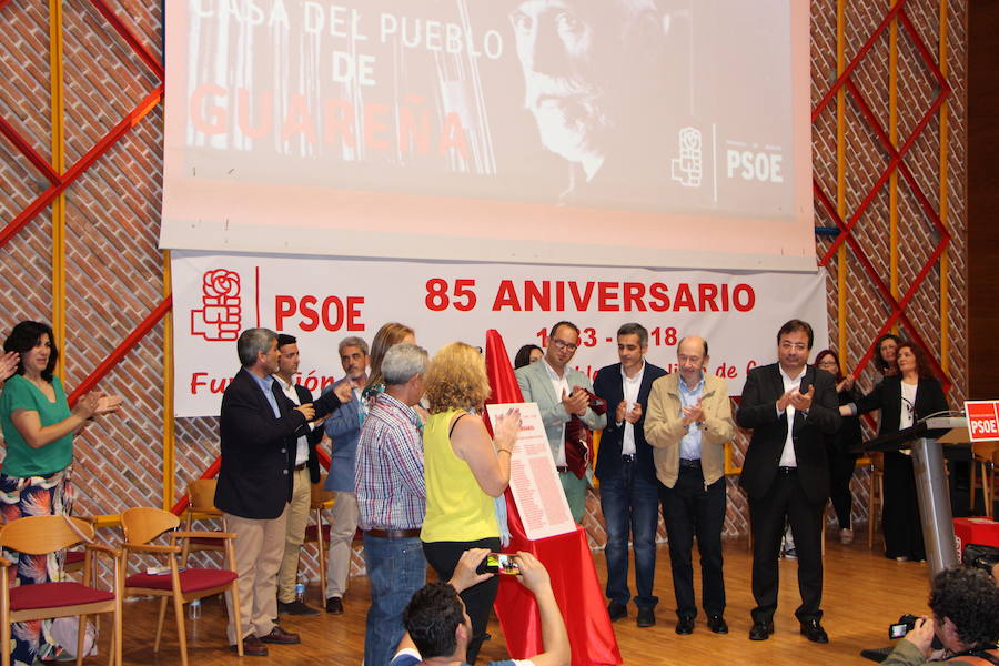 Alfredo en el 85 aniversario del la Casa del Pueblo socialista de Guareña el año pasado en la Casa de la Cultura.