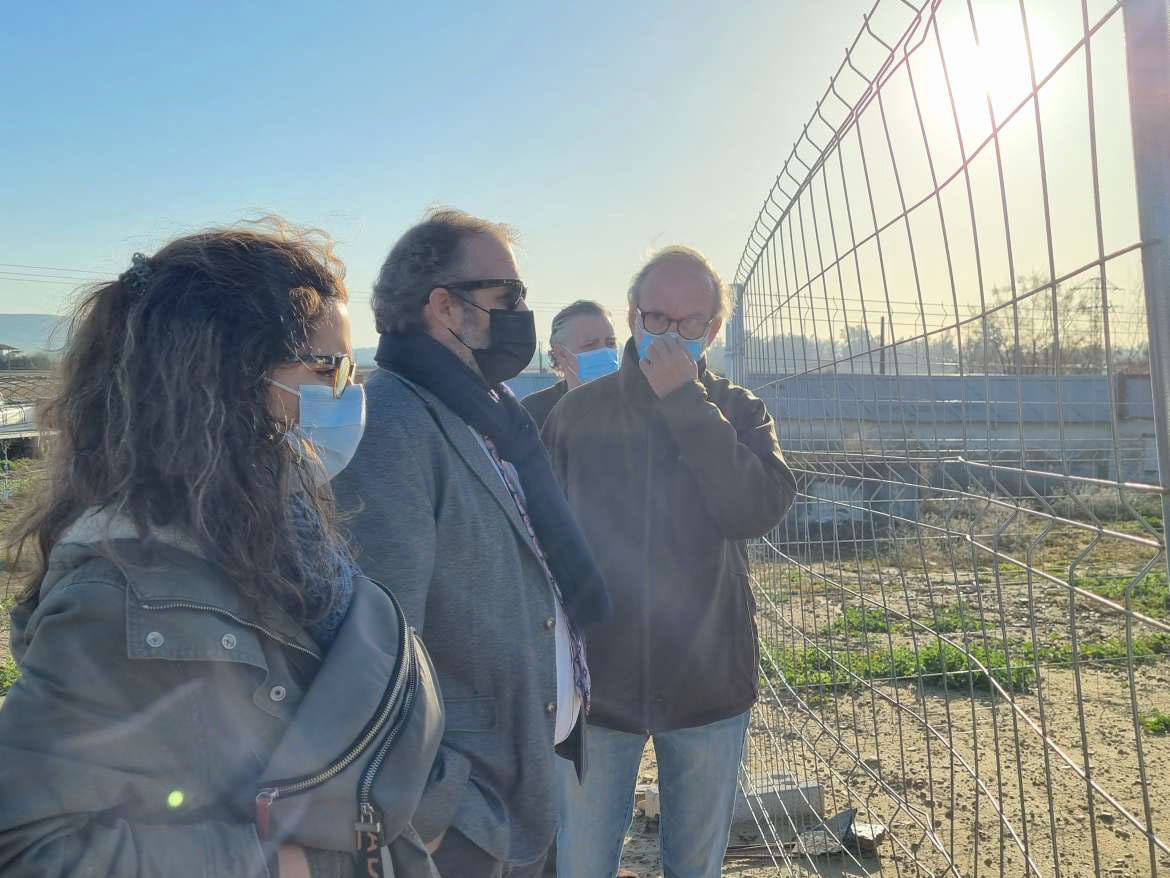 Esther Rodríguez en primer término, Rafael España y Sebastián Celestino en el Turuñuelo.