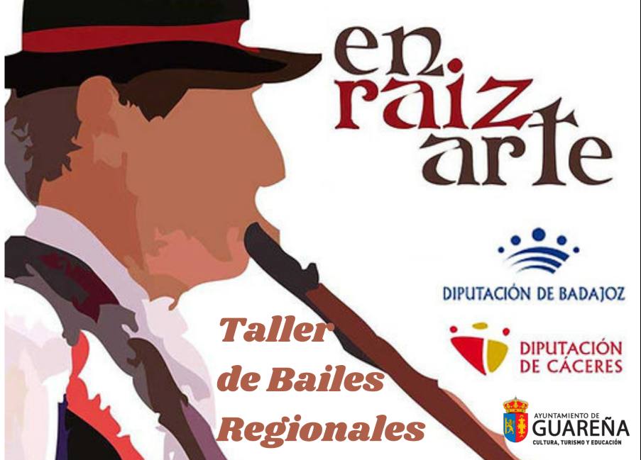 Cartel anunciador del Taller de Bailes regionales en Guareña.