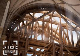 Reconstrucción de bóvedas de la iglesia de Santa María de Guareña en 3D.