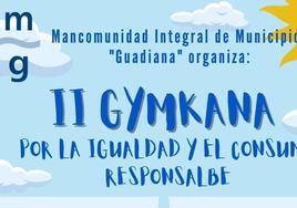 Cartel anunciador de la Gymcana organizada por la Mancomunidad Guadiana.