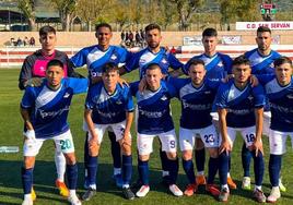 Once inicial que jugó en el municipal de Arroyo de San Serván.