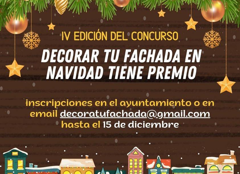 Cartel anunciador del concurso de fachada decorada.