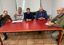 De izda a drcha: Pedro Romero, Javier Luengo, Manuel Naharro, Abel Bautista y Juan Carlos Muñoz.