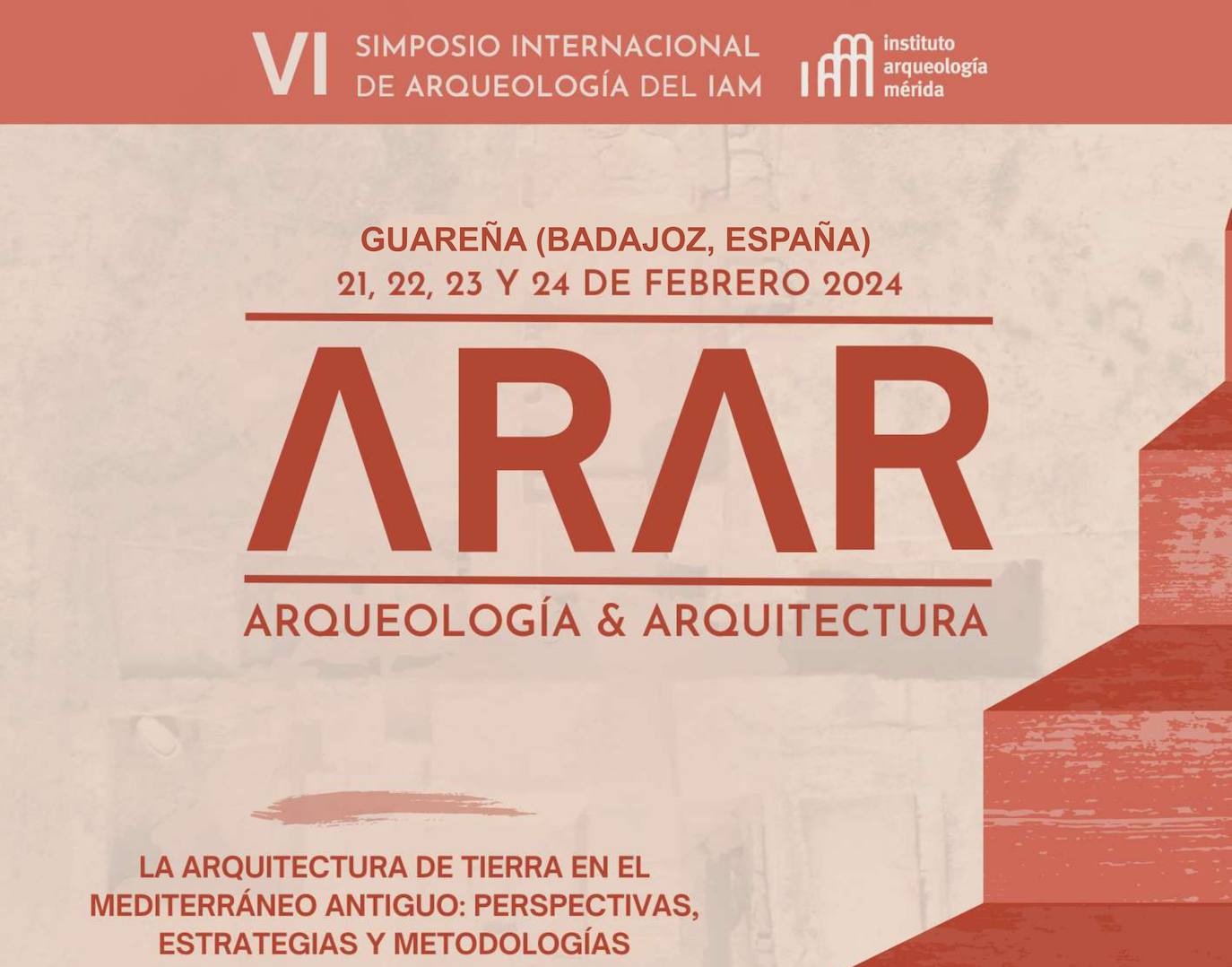 Parte del cartel anunciador sobre el Congreso Internacional de Arqueología y Arquitectura en Guareña.