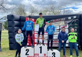 El guareñense en lo más alto del podium en Quintana de la Serena.