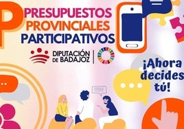 Cartel anunciador de los presaupuestos provinciales participativos.
