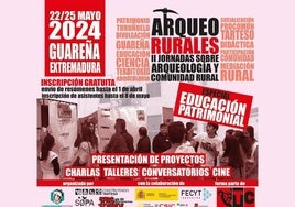 Cartel anunciador de las jornadas de Arqueo Rurales que se celebrarán en Guareña.