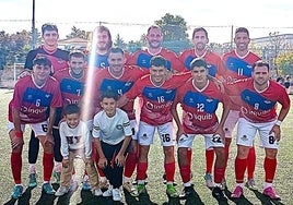 Once que alineó Jesús Serrano ayer en Don Benito.