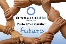 Cartel anunciador de la conmemoración del Dìa Mundial de la Diabetes.