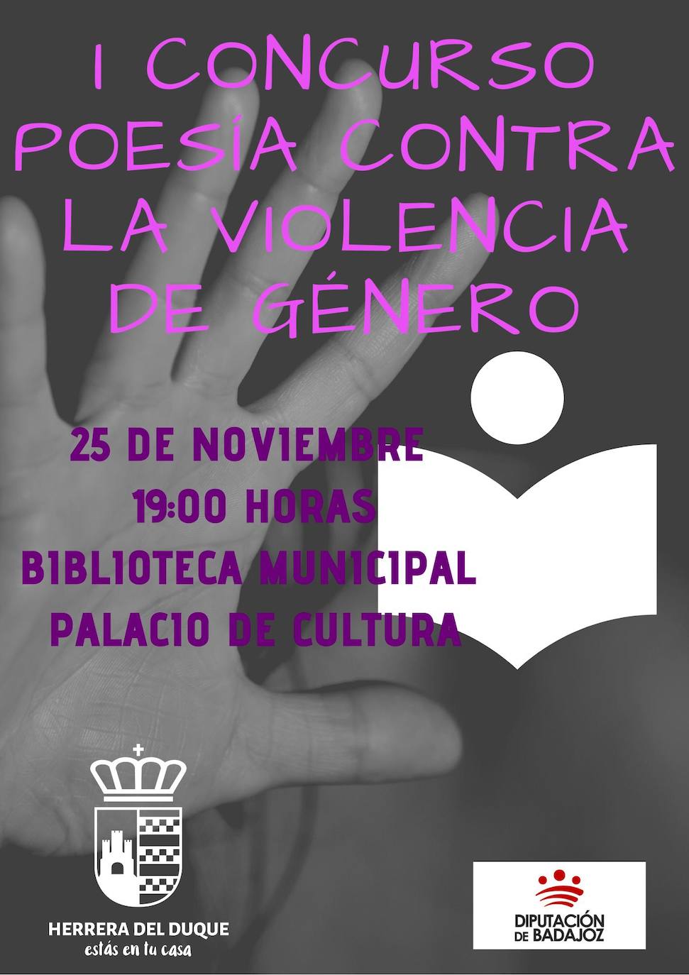 Cartel convocando el I Concurso de Poesia contra la Violencia de Género