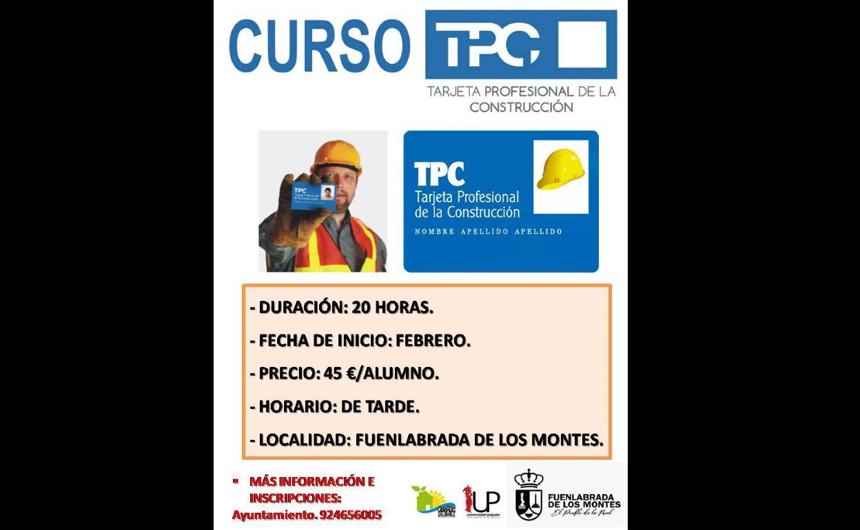 Cartel para la obtención de la TPC