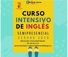 Cartel curso intensivo de inglés