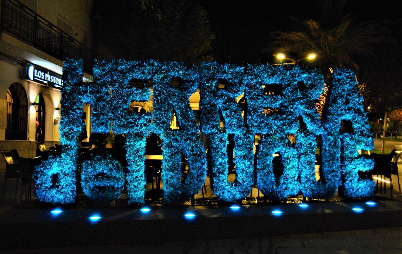 Herrera del Duque se ilumina de azul turquesa en conmemoración del Día Europeo de la Dislexia