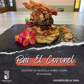 Tapa del bar El Coronel