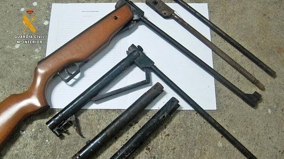 Armas y cañones modificados.