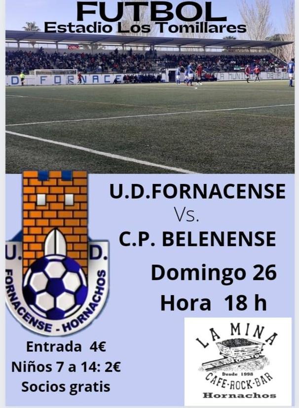 Último partido del Fornacense en «Los Tomillares» que se enfrentará al Belenense