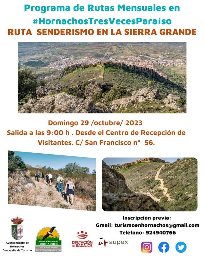 Comienzan actividades del «Otoño en Hornachos» con Ruta de Senderismo en la Sierra Grande