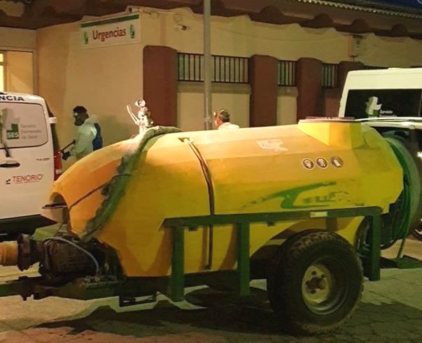 Desinfecciones en el Centro de Salud.