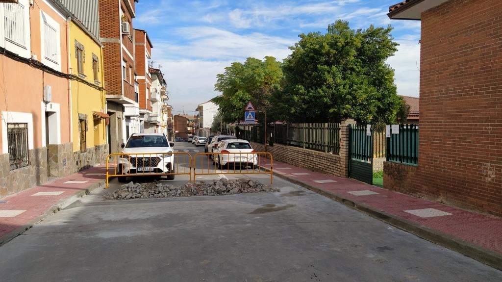 Avenida del Matadero, en la que se están realizando reparaciones. 