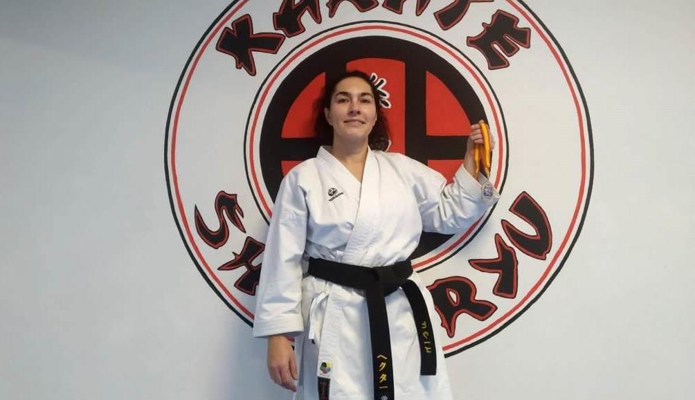 Miriam Calvo, que compite. hoy en Veterano y Kata