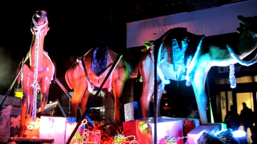 Una de las carrozas de la cabalgata de Reyes. 