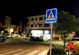 Señales luminosas verticales instaladas en la avenida de la Constitución.